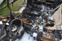 Wohnmobil ausgebrannt Koeln Porz Linder Mauspfad P129